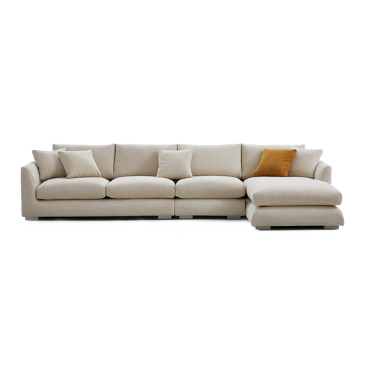 Aalto Boutique Beige Feathers Sectional