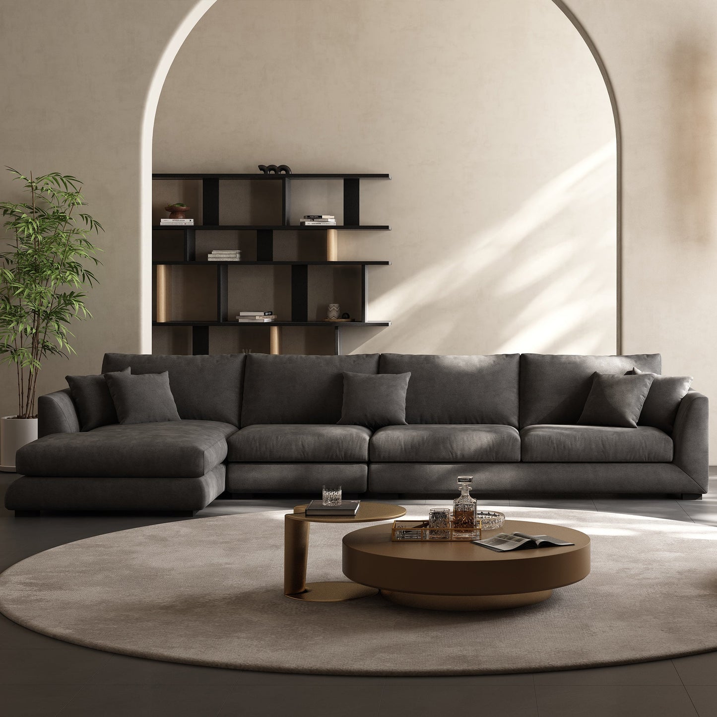 Aalto Boutique Beige Feathers Sectional
