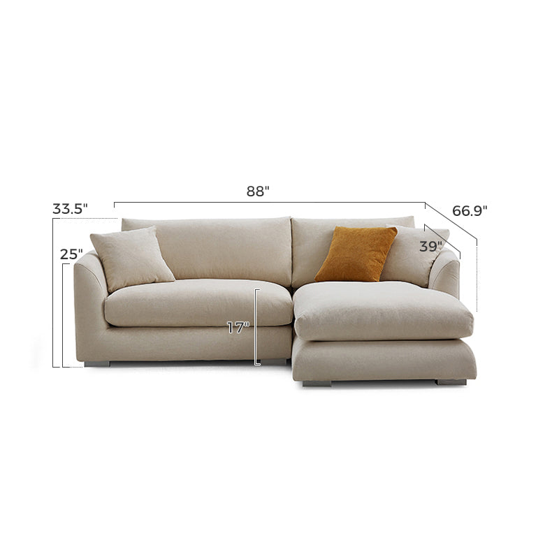 Aalto Boutique Beige Feathers Sectional