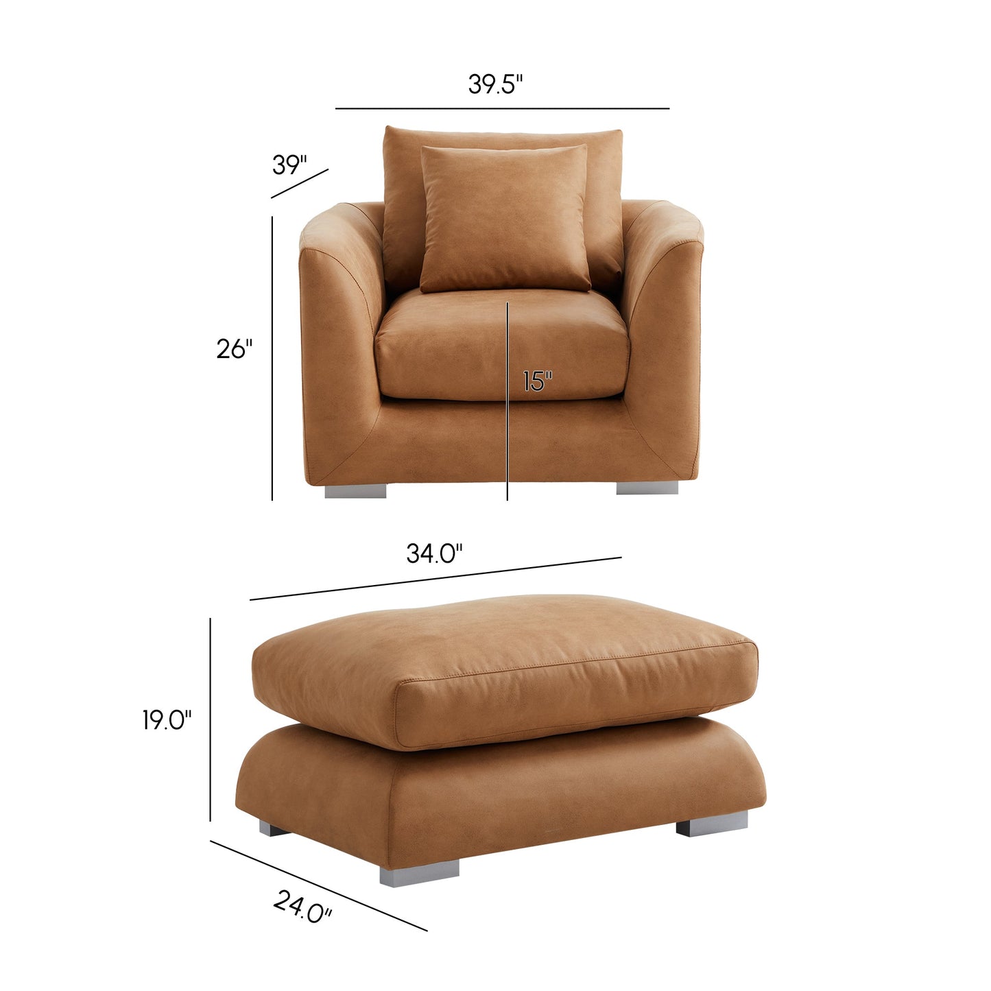 Aalto Boutique Air Leather Feathers U Sectional