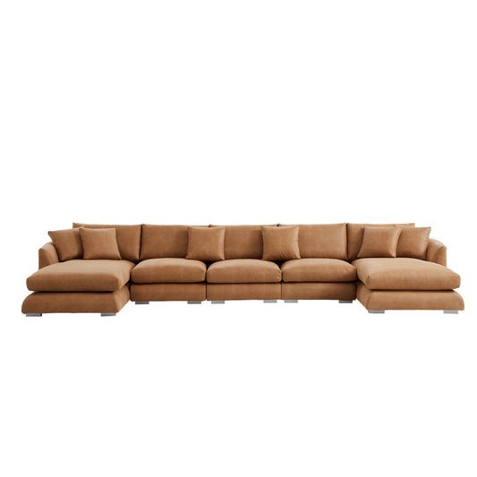 Aalto Boutique Air Leather Feathers U Sectional