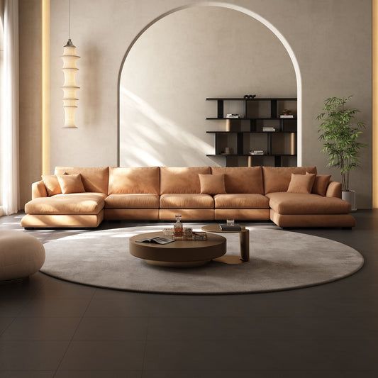 Aalto Boutique Air Leather Feathers U Sectional