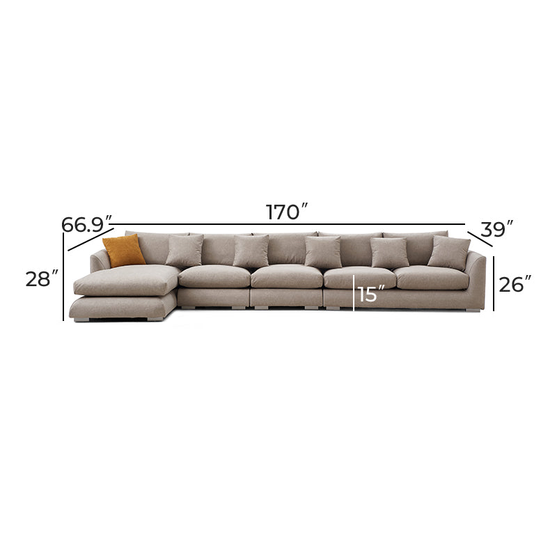 Aalto Boutique Air Leather Feathers Sectional