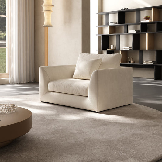 Aalto Boutique Beige Feathers Armchair