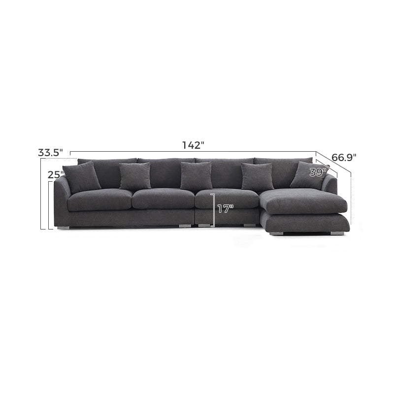 Aalto Boutique Beige Feathers Sectional