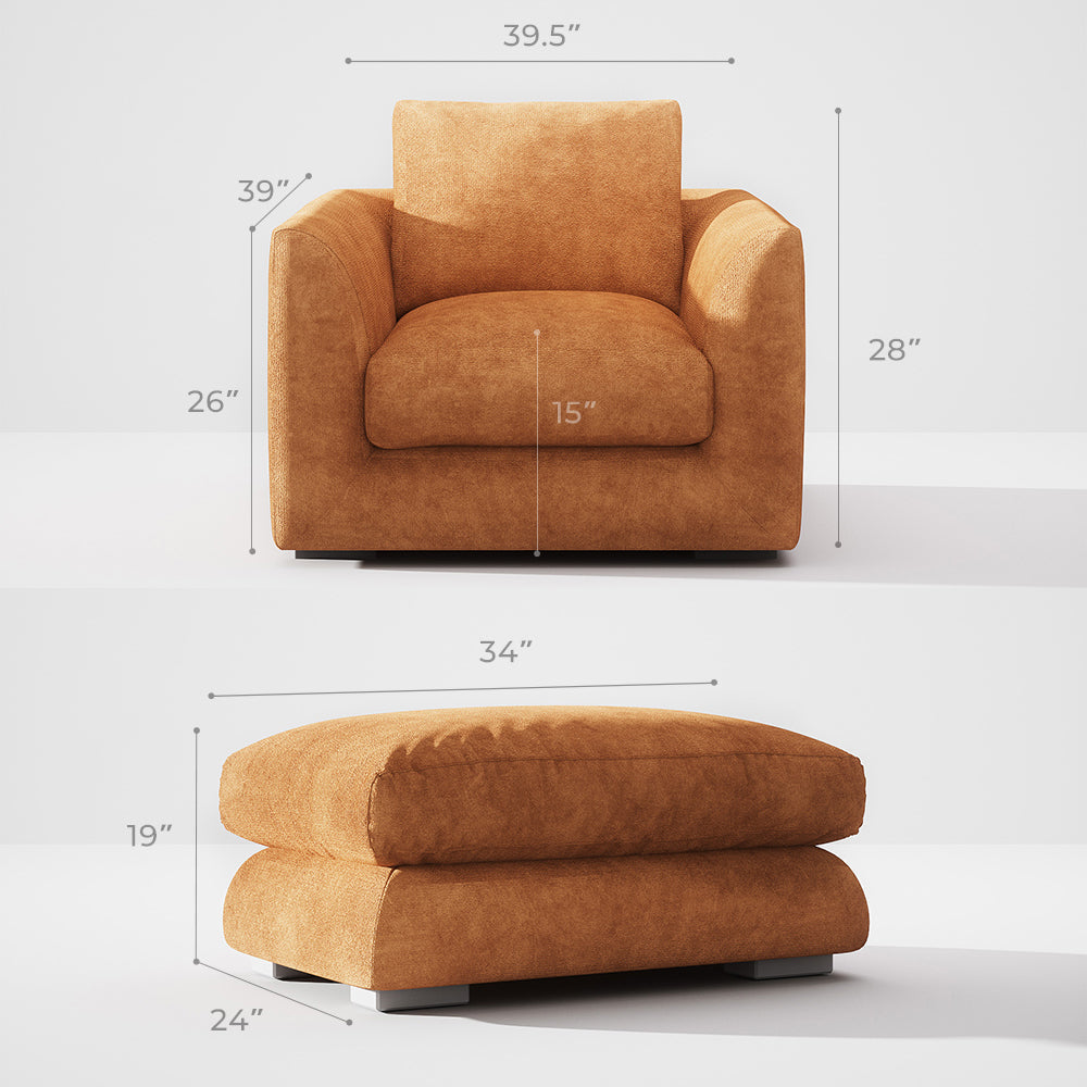 Aalto Boutique Beige Feathers Sectional